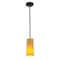 Access Lighting Glassn Glass Cylinder, Pendant, Oil Rubbed Bronze Finish, Clear Amber Glass 28033-1R-ORB/CLAM - alternate 1